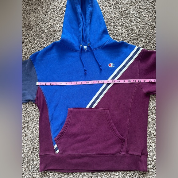 Champion Color Block Pullover Hooded Sweatshirt Women's Large - Picture 3 of 12
